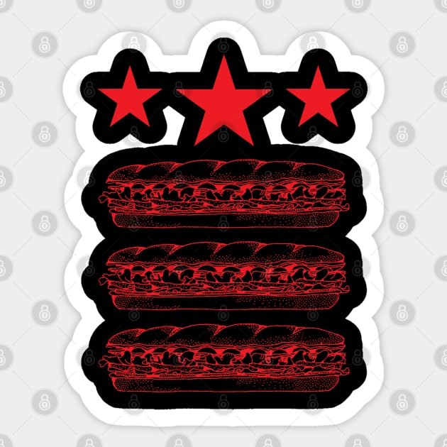 DC Flag Sandwich Parody Sticker by Creatifly Graphic Tees